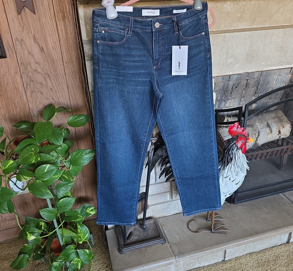 Skinnygirl Dark Blue Cropped Ankle Jeans